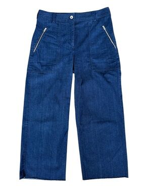 Rag And Bone Cropped Raw Hem Dark Wash Denim Trousers / Jeans Women’s Size 6 EUC
